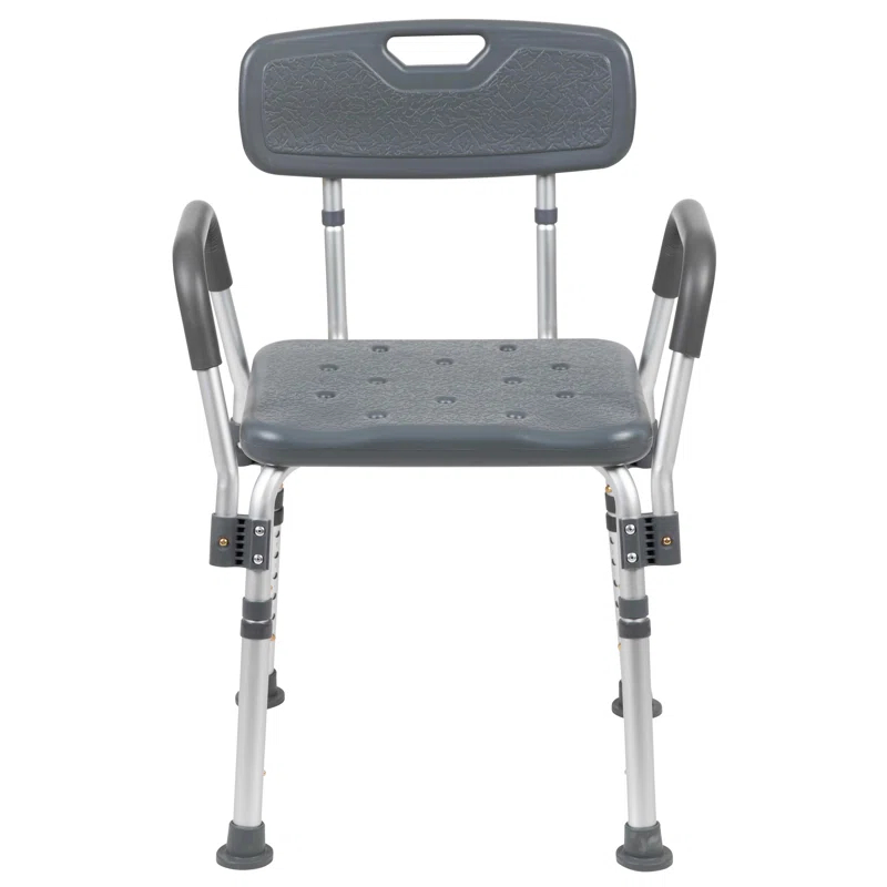 DC-HY3523L-GRY-GG Jane Aluminum Height Adjustable Bath and Shower Chair