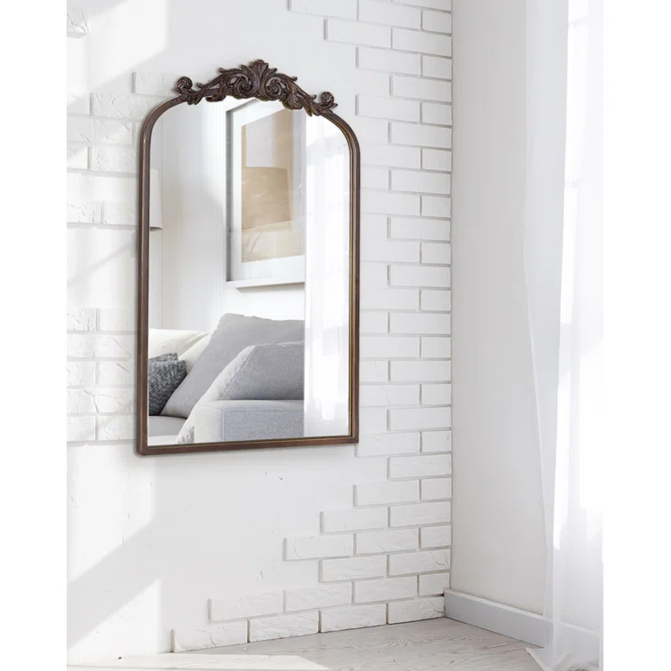 Fleur De Lis Living Anglo Metal Flat Mirror