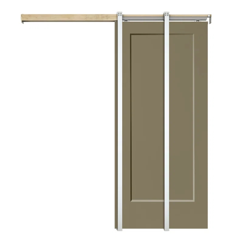 Calhome 80'' Hollow Paneled Painted Sliding Closet Doors