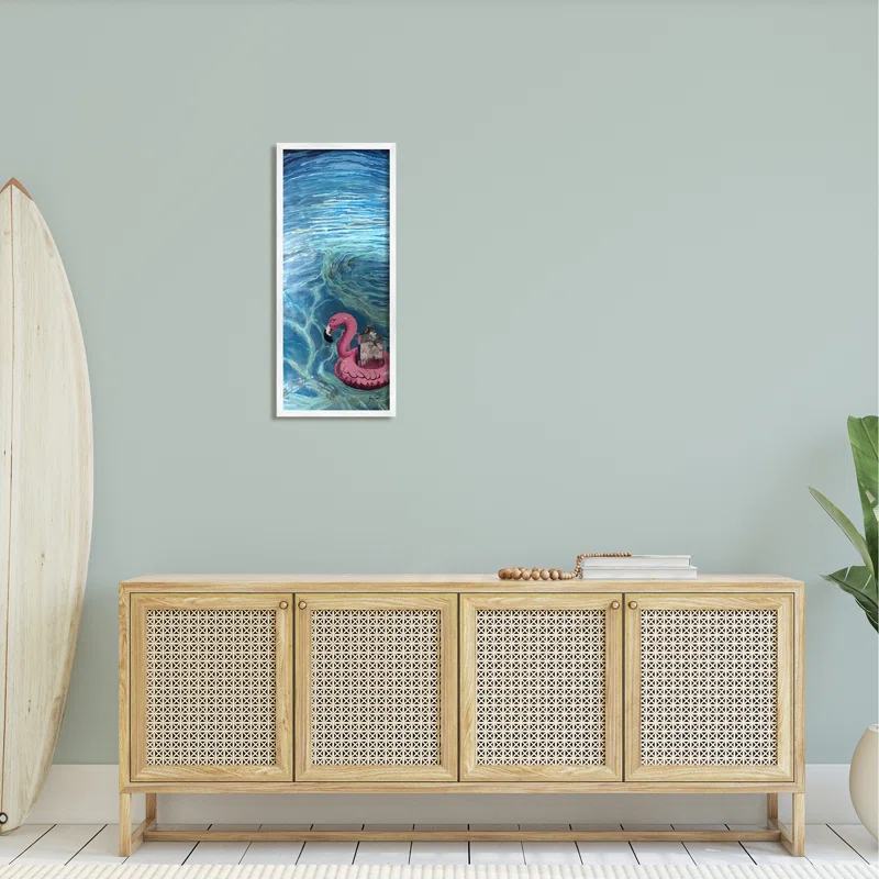 Stupell Industries " Flamingo Pool Float Summertime Swirled Water Ripples " by Stacy Gresell