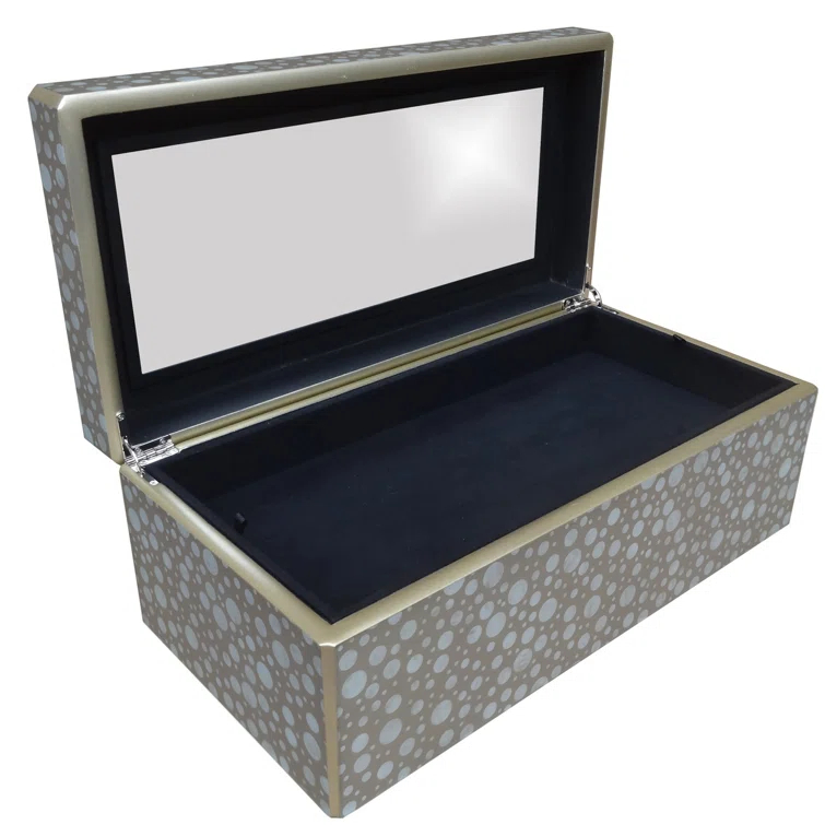 Arcadia Home Handmade Reverse Painted Mirror Rectangular Box