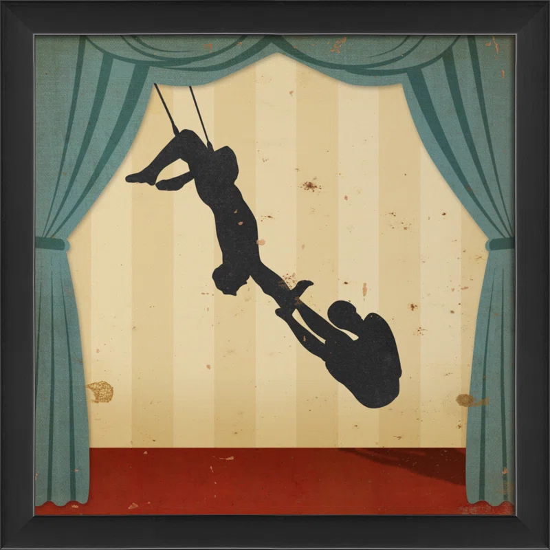 The Artwork Factory Stage Circus Performers Acrobats Framed Graphic Art