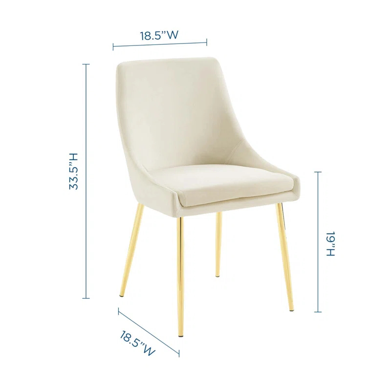 Modway Viscount Performance Velvet Dining Chairs (Set of 2)