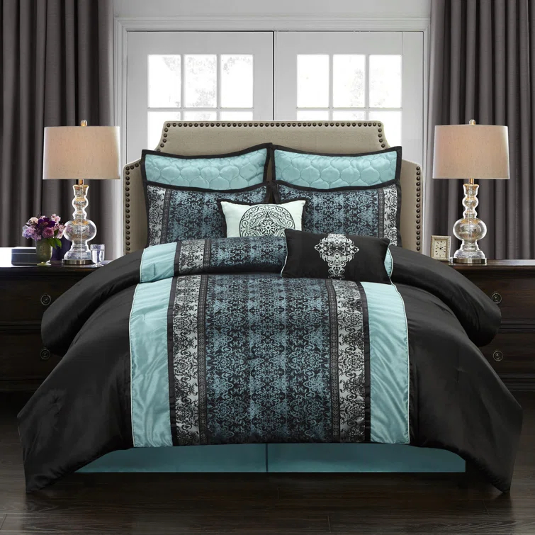 Nanshing America, Inc Arabesque 8 Piece Traditional Comforter Set