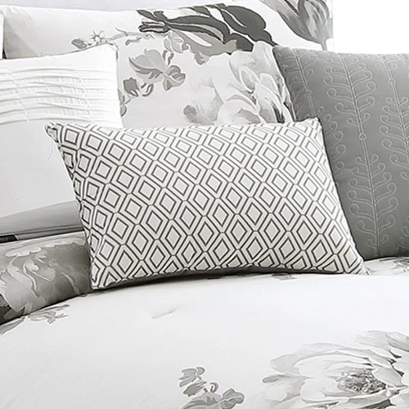 Benjara Cotton Blend 7 Piece Comforter Set