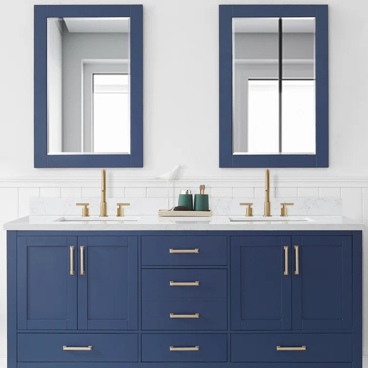 Vinnova Jaen 73'' Stone Double Bathroom Vanity Top with Sink