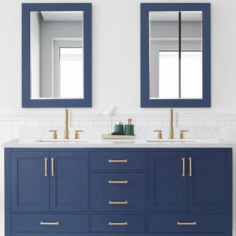 Vinnova Jaen 73'' Stone Double Bathroom Vanity Top with Sink
