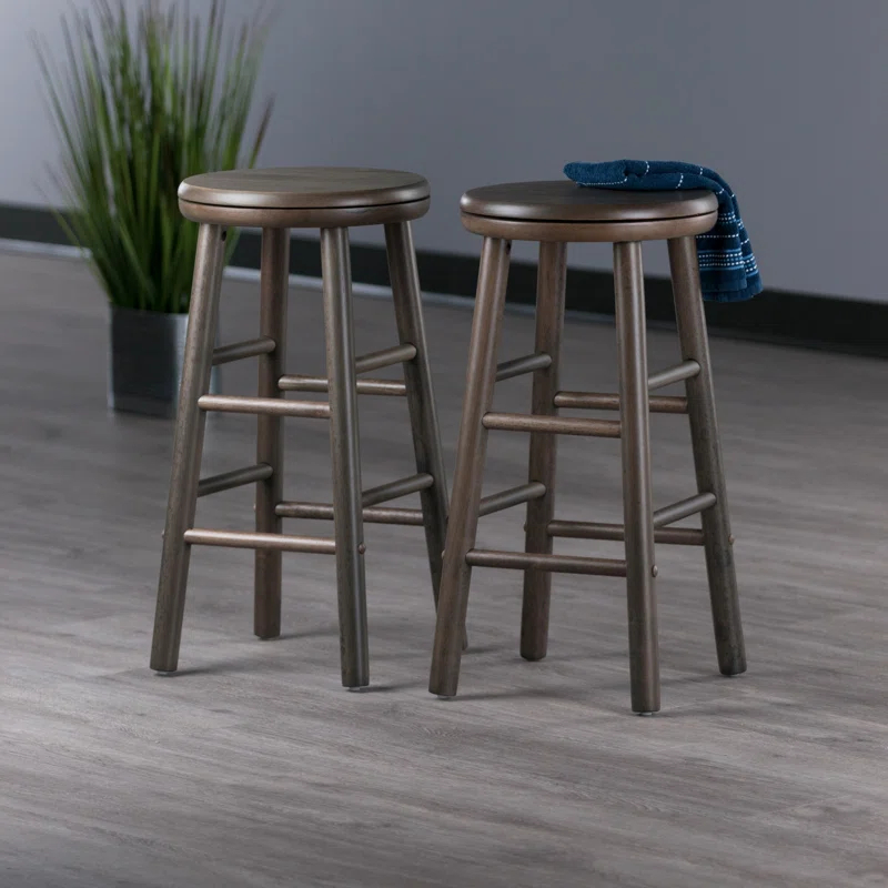 Winsome Swivel Solid Wood Counter Stool (Set of 2)