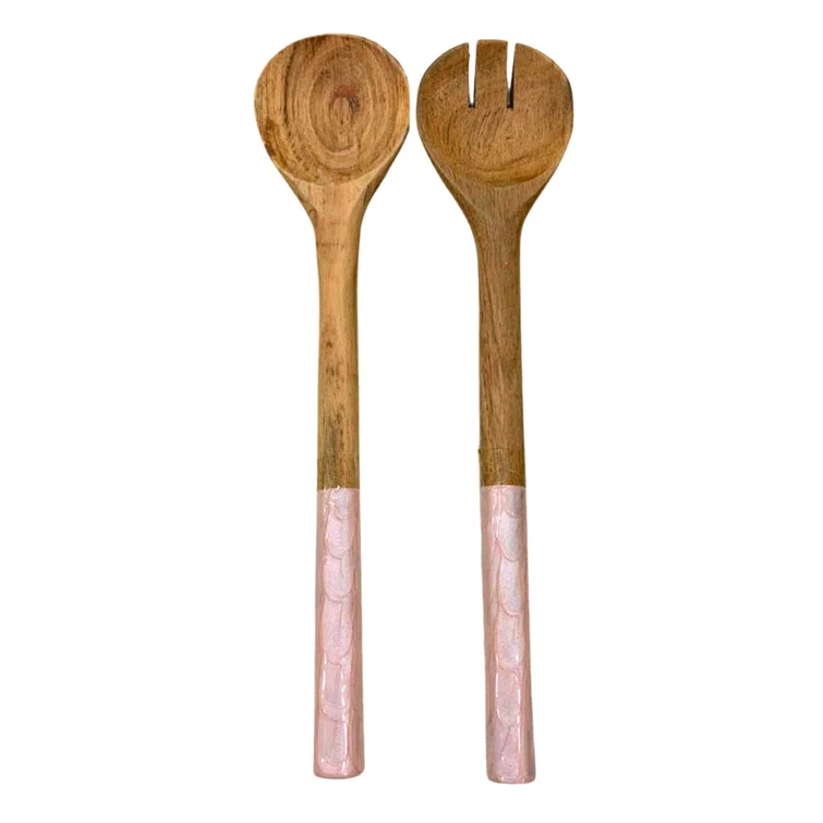 Godinger Silver Art Co Capri White Salad Server Set