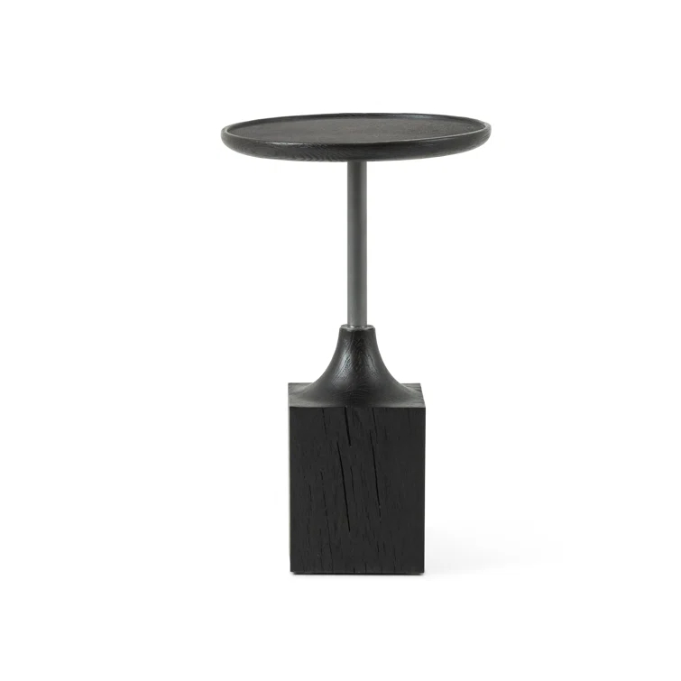 Simona Round Metal Accent Table (16")