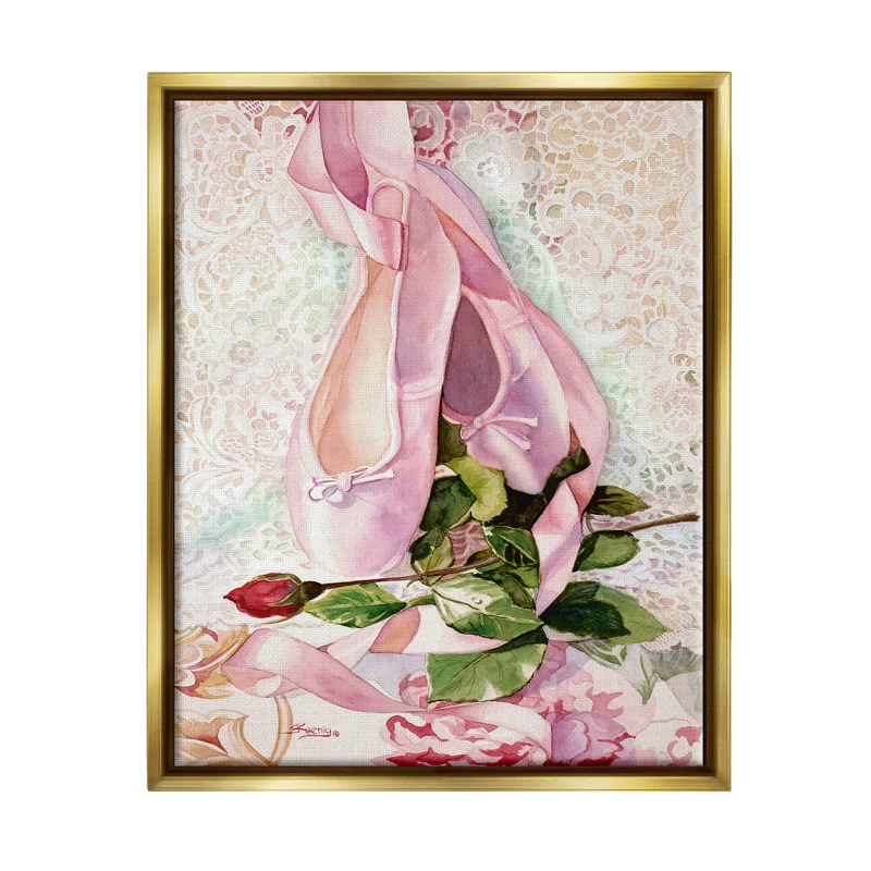 Stupell Industries " Ballet Dance Shoes Lace Pattern " by Judy Koenig