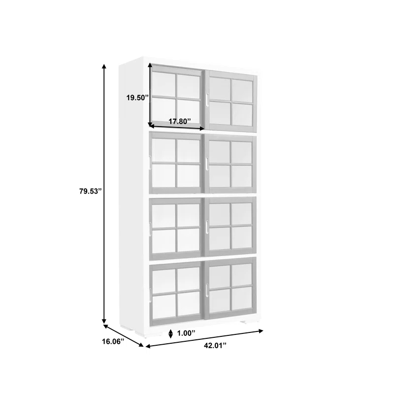 Pulaski Furniture Contemporary 4-Shelf Sliding Door Bookcase