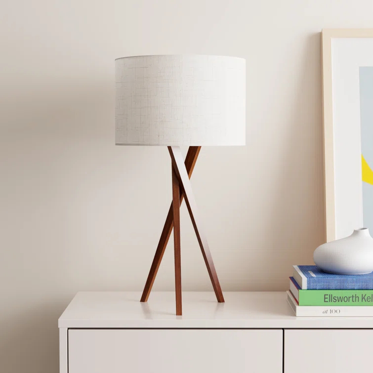 Harcourt Solid Wood Tripod Lamp