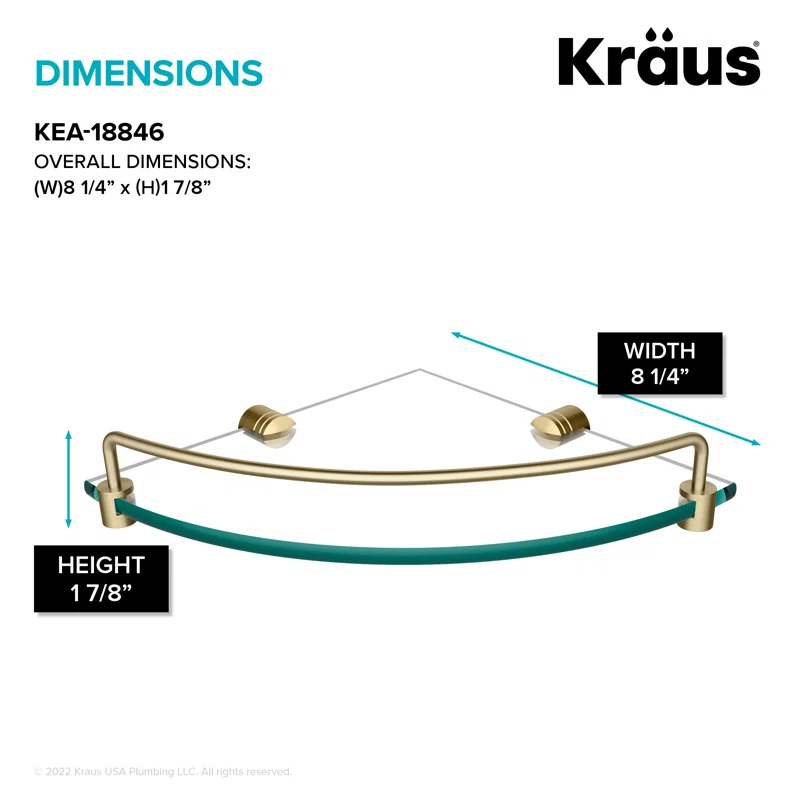 Kraus Elie Triangle Metal Corner Shelf