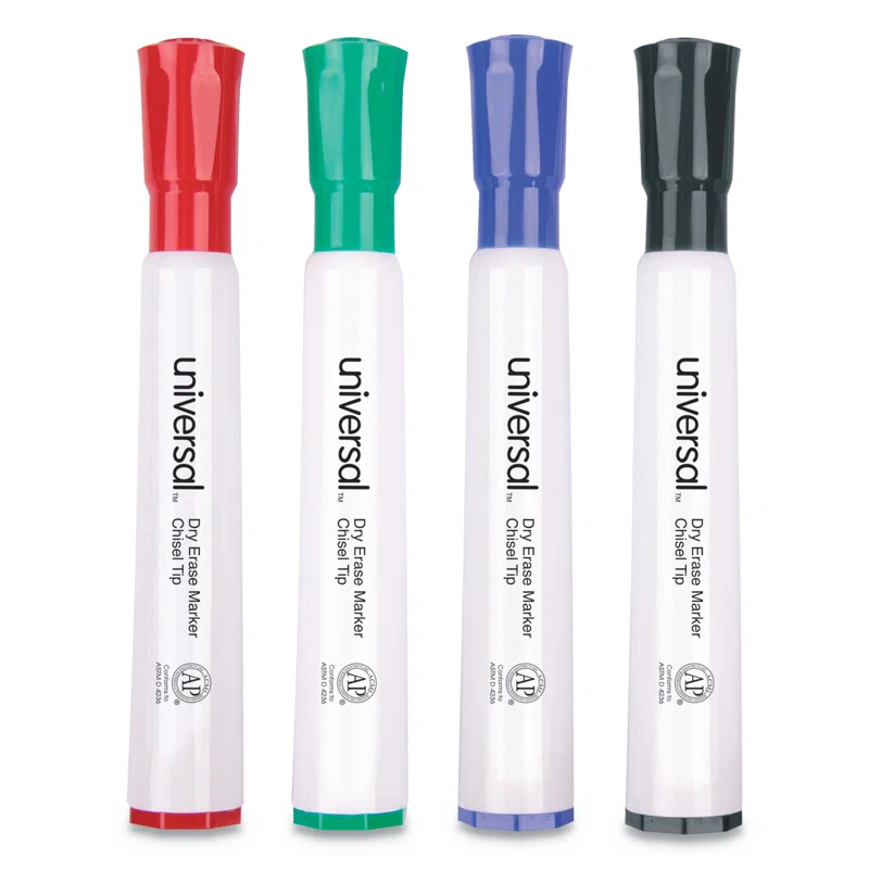 Universal® Universal® Dry Erase Marker Universal® Plastic / Acrylic 4 Dry-Erase Marker
