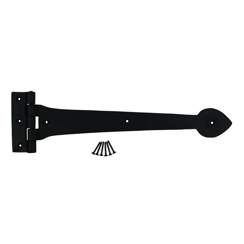 Heavy Duty Wrought Iron Heart Tip Door Strap Hinge