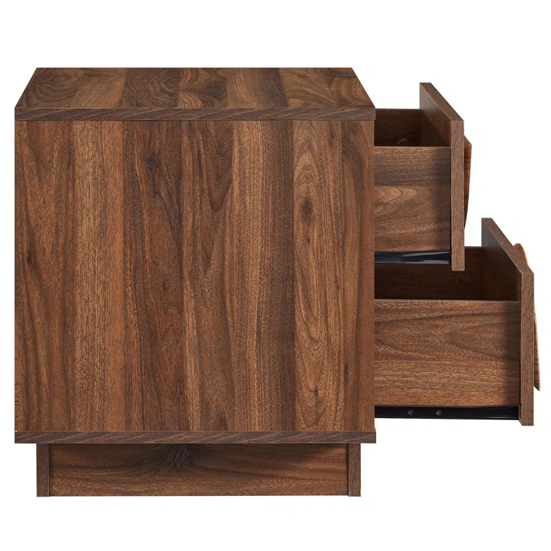 Modway Bulwark 2-Drawer Nightstand In Walnut