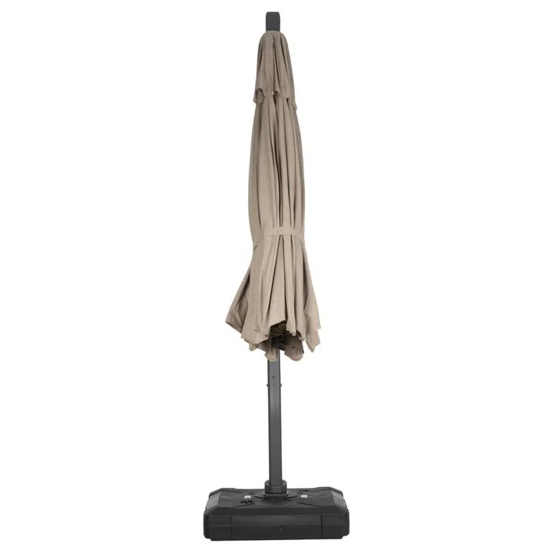 Panama Jack Outdoor 11.5 Ft Cantilever Sunbrella Denim 360 Umbrella w/Movable Base