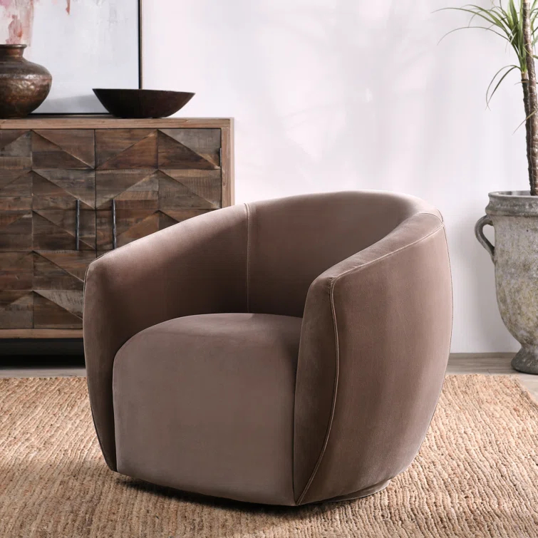 Layla Upholstered Swivel Barrel Chair