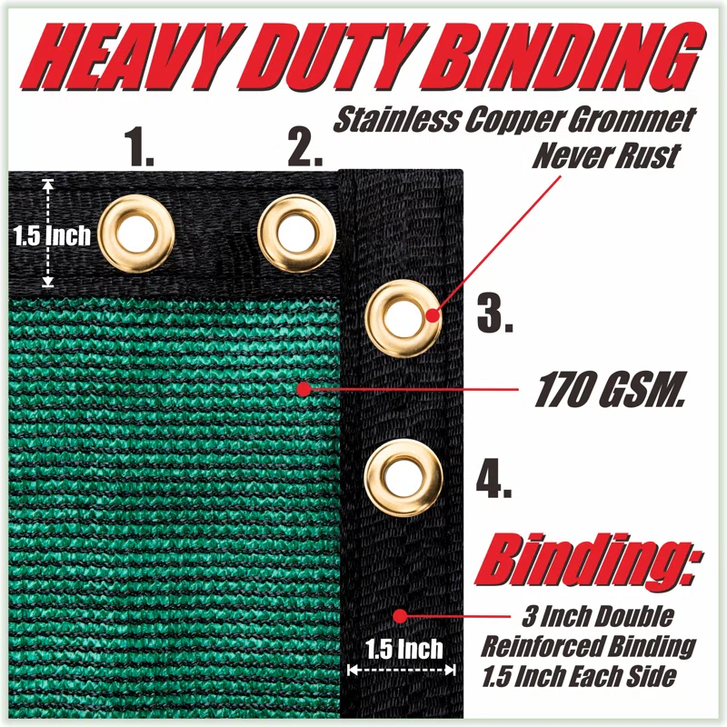 ColourTree Colour Tree Privacy Screen & Windscreen Fabric Cover – Durable Outdoor Fence Protection, UV-Resistant, Easy Installation