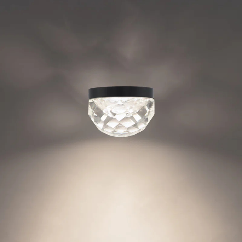 Modern Forms Cascade 6'' Crystal Bowl Dimmable LED Flush Mount