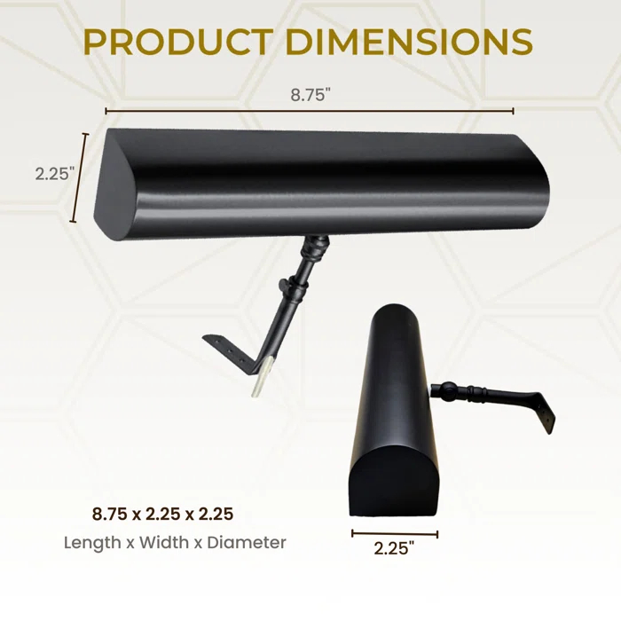 Royal Designs 8.75'' Dimmable Wall Mounted Picture Light