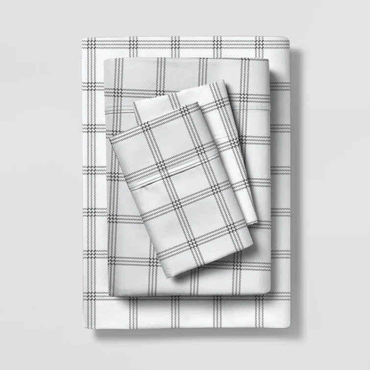 Color Sense Wrinkle Resistant Brushed Cotton Blend Lightweight Sheet Set