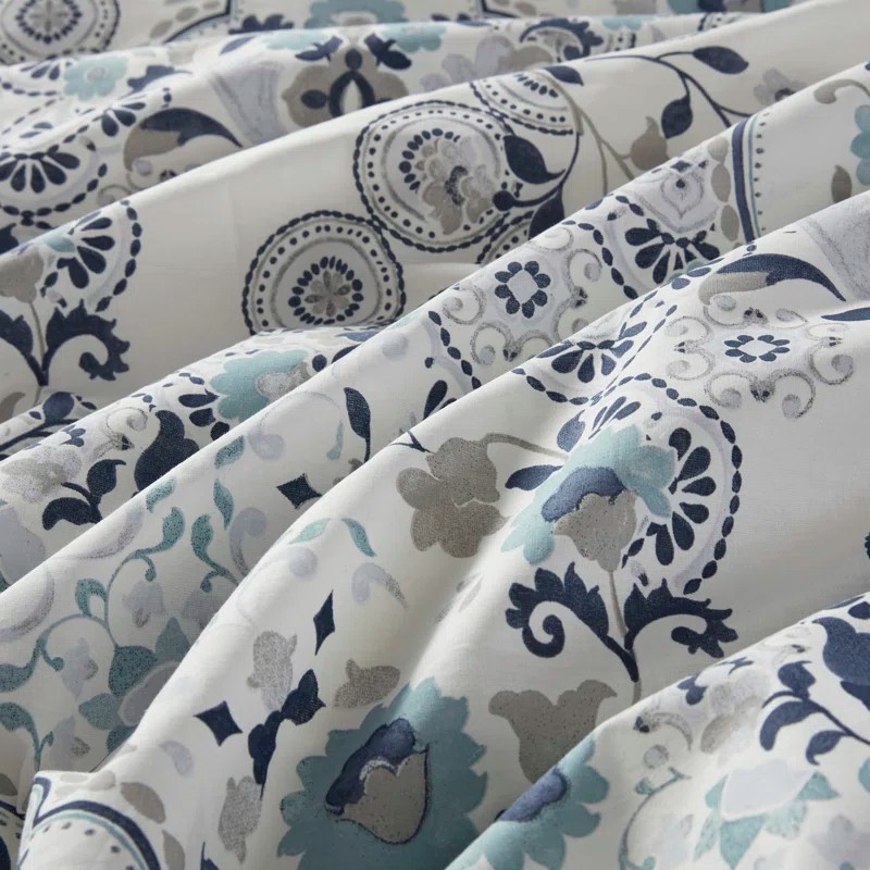 Madison Park Brielle 3 Piece Floral Printed Cotton Comforter Set