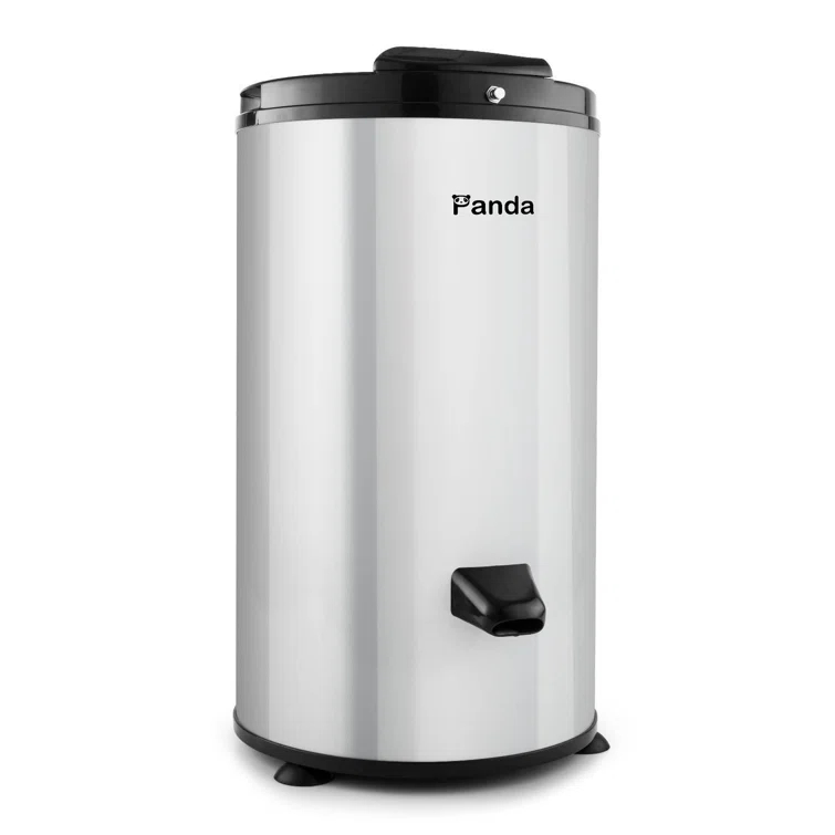 Panda Panda 0.352406 Cubic Feet cu. ft. High Efficiency Portable Dryer in Silver/Black with Child Safety Lock