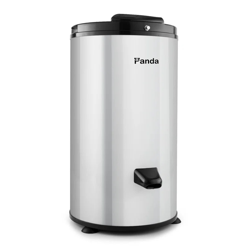 Panda Panda 0.352406 Cubic Feet cu. ft. High Efficiency Portable Dryer in Silver/Black with Child Safety Lock