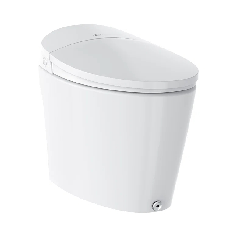 Bio Bidet by BEMIS Discovery DLX Smart Bidet Toilet, Tankless, Auto Open and Close with Kick Flush, Self Cleaning Discovery DLX