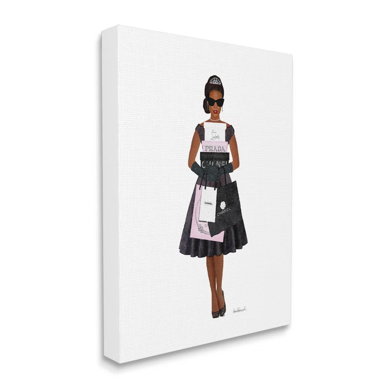 Stupell Industries " Glam Brand Fashion Shopping Woman " by Amanda Greenwood