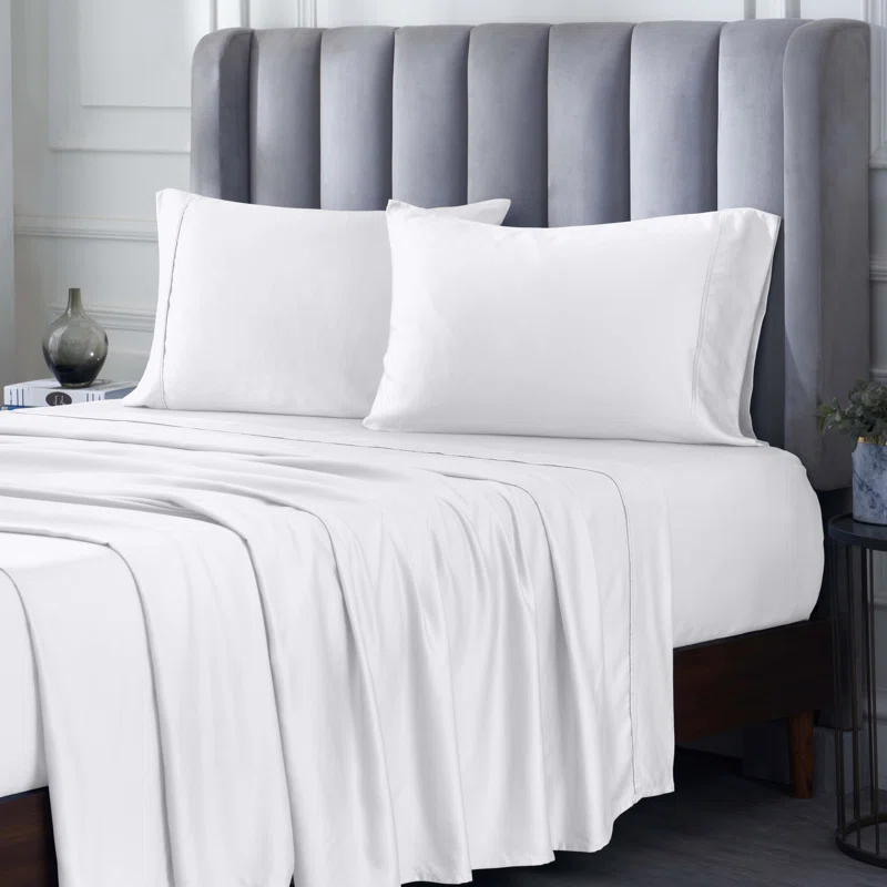 Superior Superior 300 Thread Count Rayon From Bamboo Solid Deep Pocket Bed Sheet Set