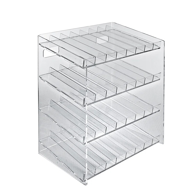 Azar Displays Four-Tier 32 Compartment Display, 8-Comp per Tier. Dimensions: 12"W x 8.5"D x 14.5"H