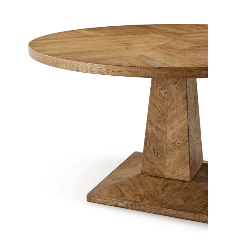 Nova Oak Round Solid Wood Base Dining Table