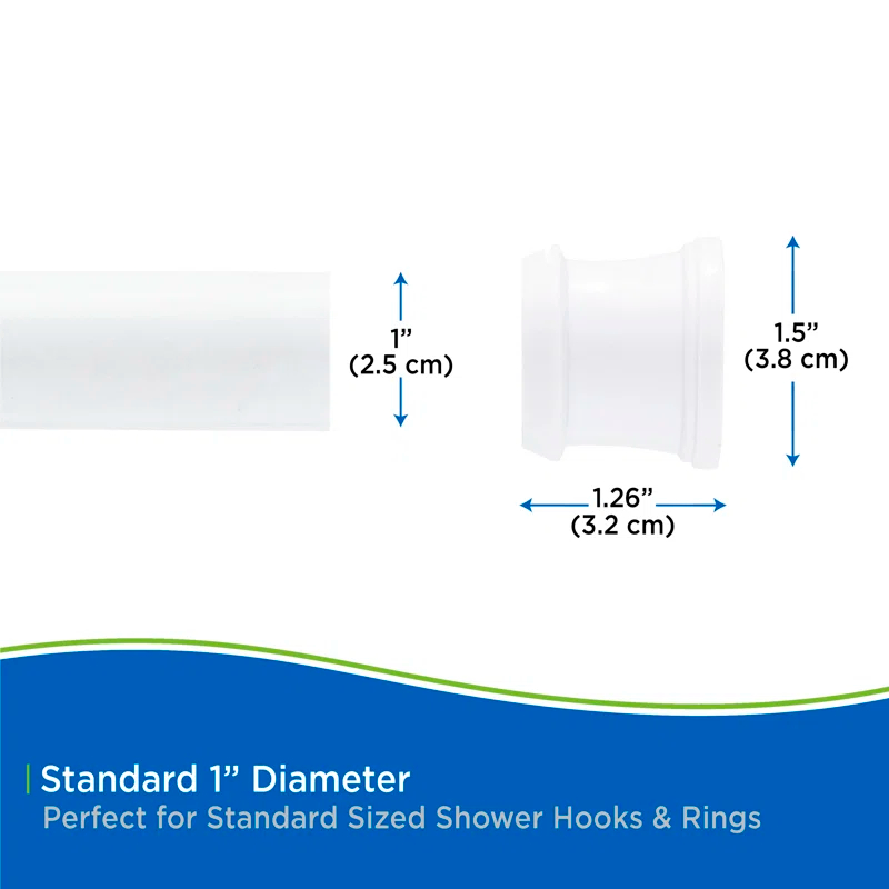 Kenney Twist & Fit Kenney Twist & Fit No Tools Tension Shower Curtain Rod, 42-72"