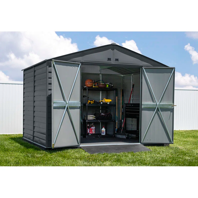 Arrow 10 ft. W x 12 ft. D Metal Storage Shed