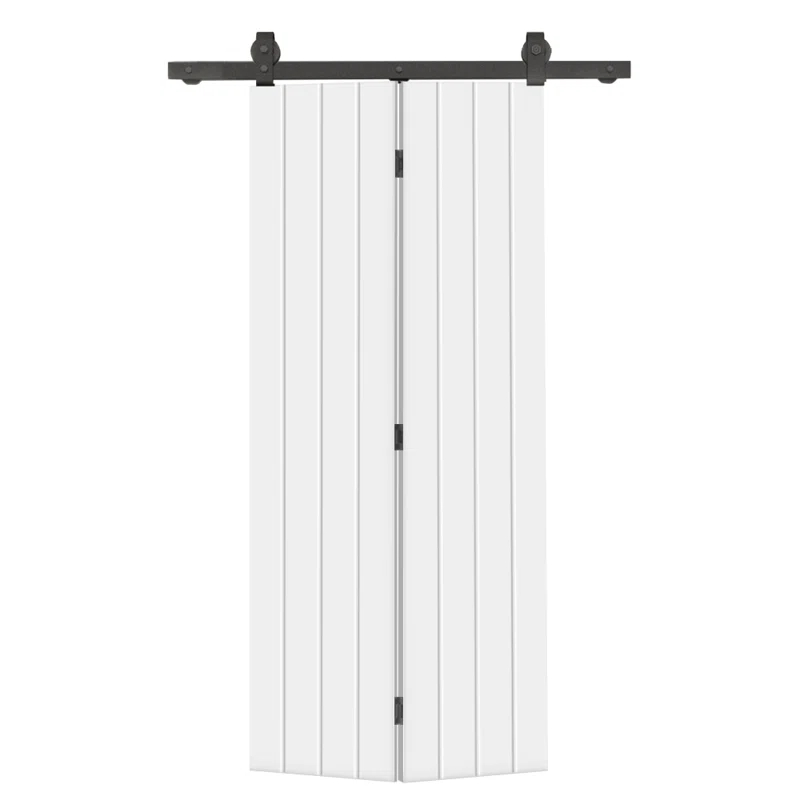 Calhome Modern Bi-Fold Barn Door with Sliding Hardware Kit