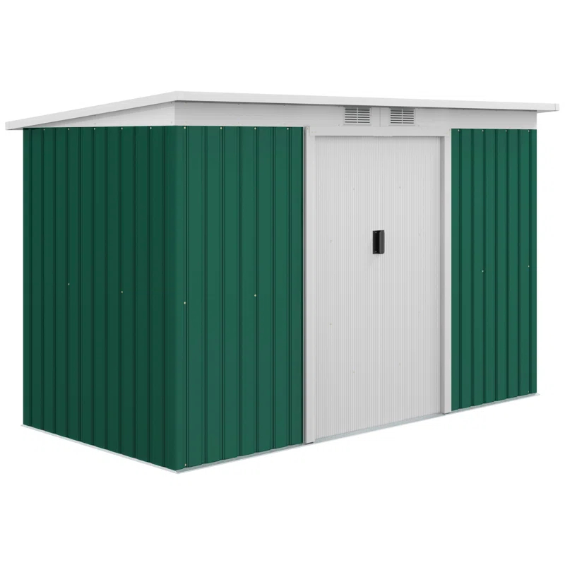 Outdoor Lean-To Metal Storage Shed