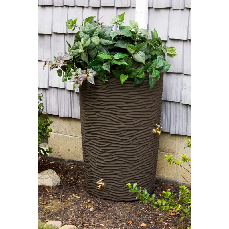Good Ideas Good Ideas 50 Gallons Plastic Drainable Planter Rain Barrel