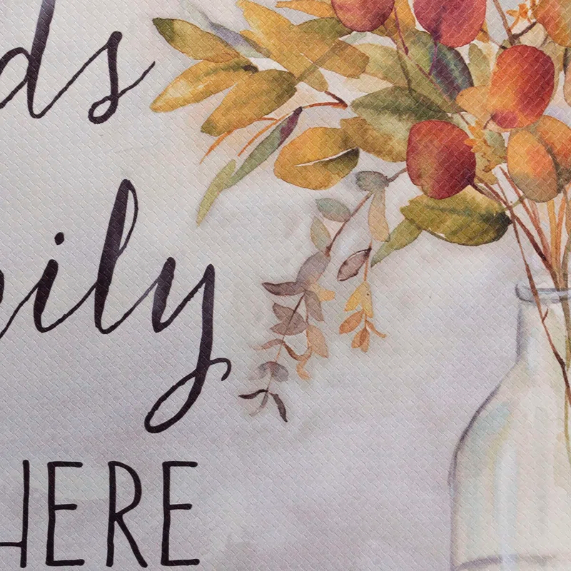 SoHome Cozy Living Friends and Family Gather Eucalyptus Floral Anti-Fatigue Mat