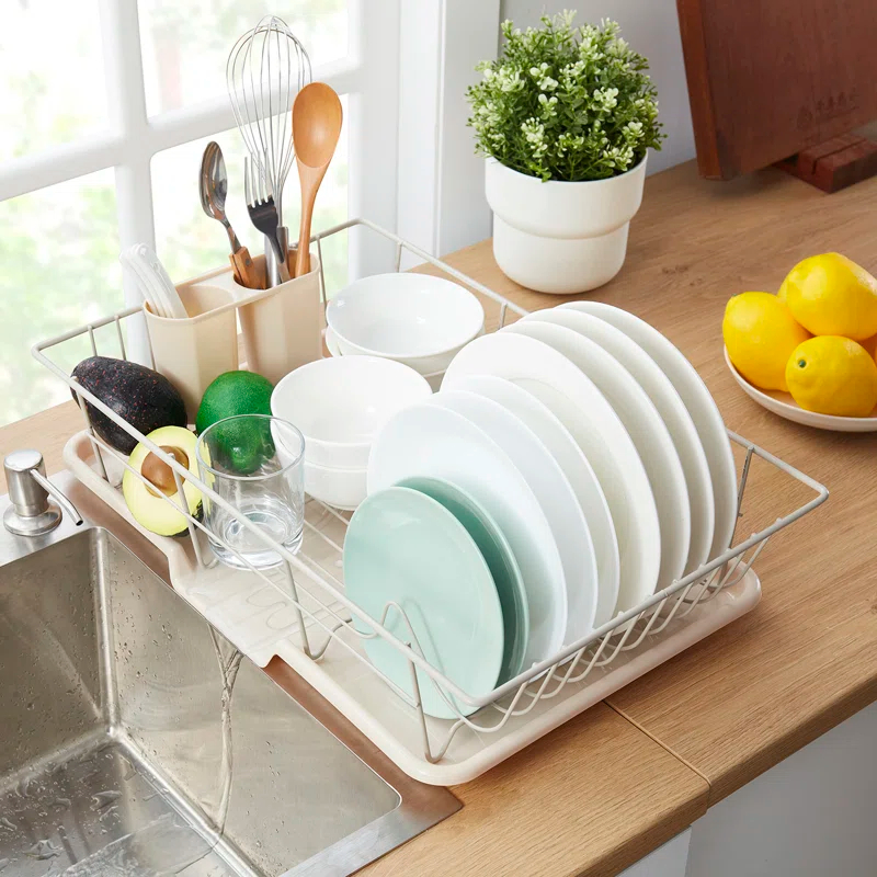Red Barrel Studio® Steel 3-Piece Large Dish Drainer by Sweet Home Collection