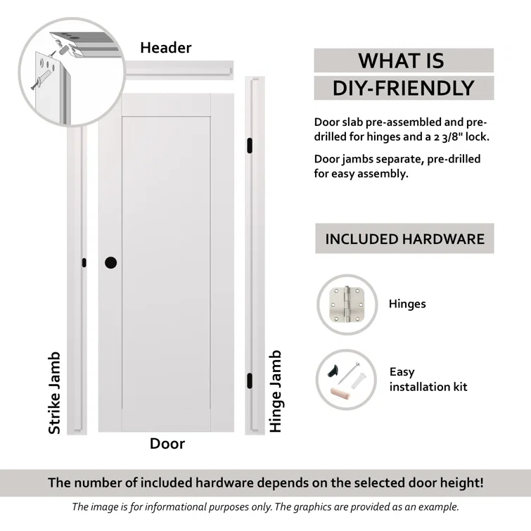 Belldinni Palladio 79.375'' Solid + Manufactured Wood Flush Prehung Door