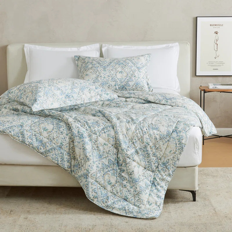 FreshFolds Reversible Microfiber Comforter Set with Shams