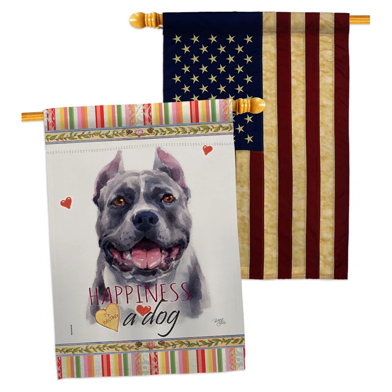 Breeze Decor Double Sided 40'' H x 28'' W Polyester Animal House Flag