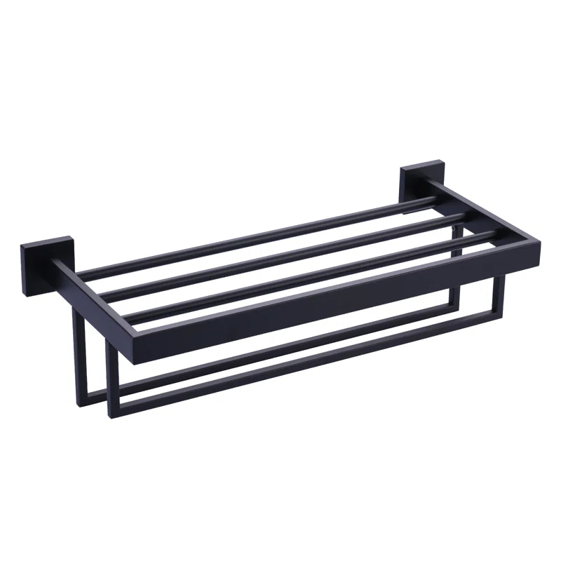 ARCORA AR5150101B-20 2-Tier Wall Mounted Stainless Steel Bathroom Towel Rack With 2 Towel Bars Square Rods
