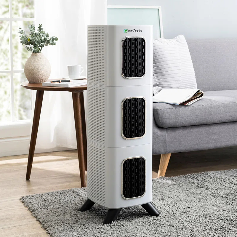 Air Oasis iAdaptAir 2.0 Large 5-Stage True HEPA Filtration for Viruses, Mold, Dust, Smoke, Pollen & Odors with 2 year Filter Life, Ozone Free Bi-Polar Technology, WiFi Compatible, and up to, 3,975 Sq Ft of Clean Air.