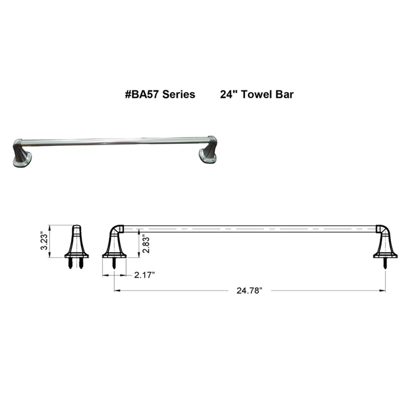 ARISTA BA5702-24TBR-SN Belding 24'' 1 Wall Towel Bar