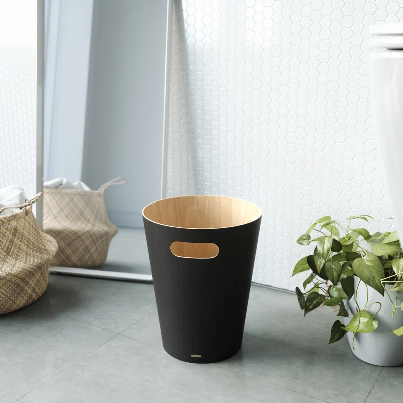 Umbra Woodrow Manufactured Wood Open Waste Basket - 2.25 Gallons