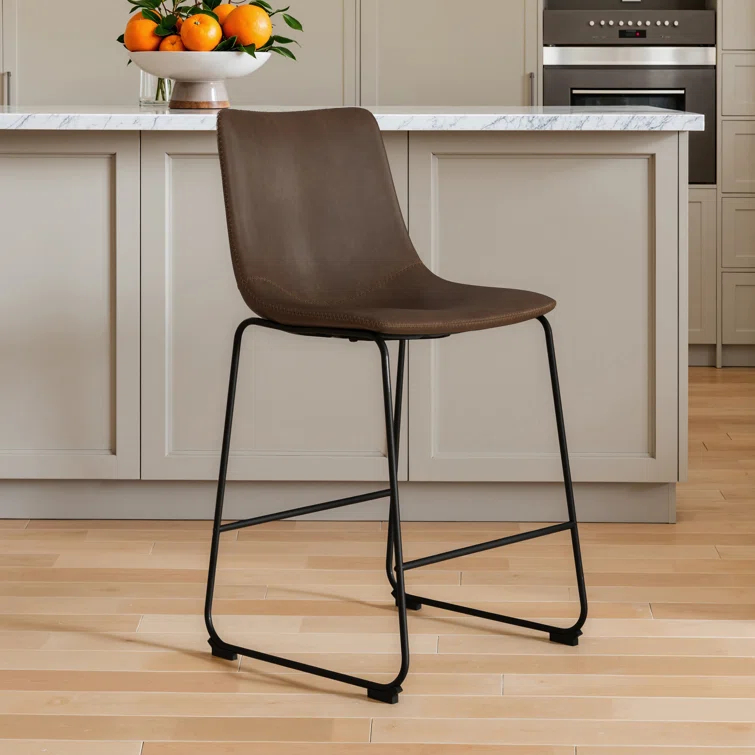Nia Vegan Leather Bar & Counter Stool (Set of 2)
